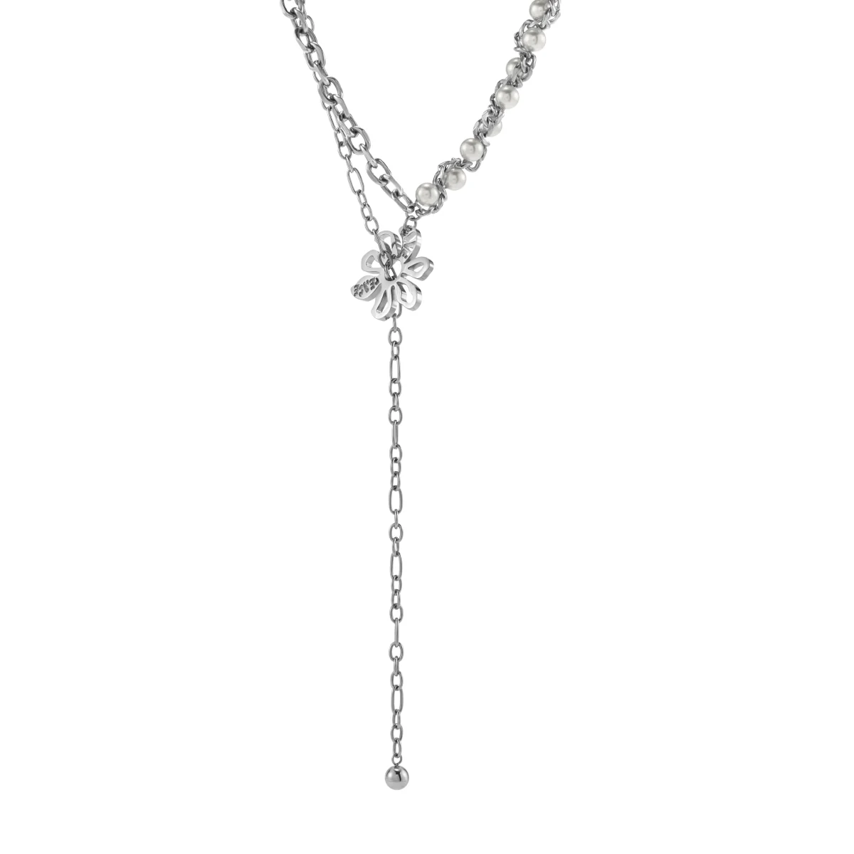 Anti-War Flower Pearl Necklace - Image 6