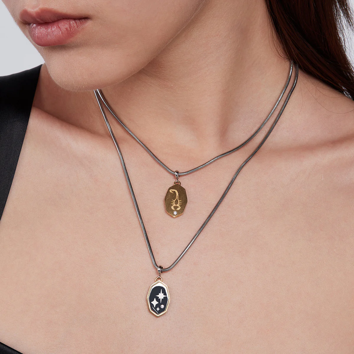 Apocalypse Scorpion Diamond Pendant Couple Necklace - Image 3