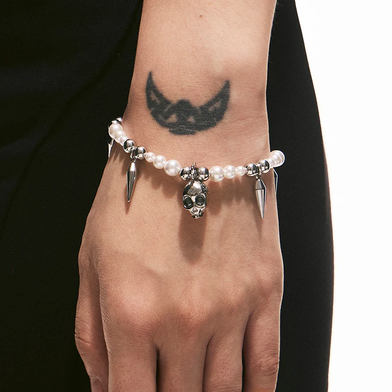Beaded Siren Skull Bracelet - Image 6