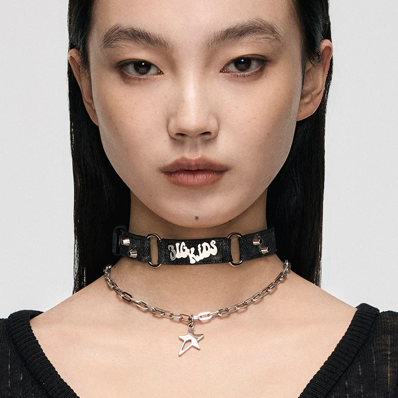 BIG KIDS Graffiti Denim Choker - Image 3