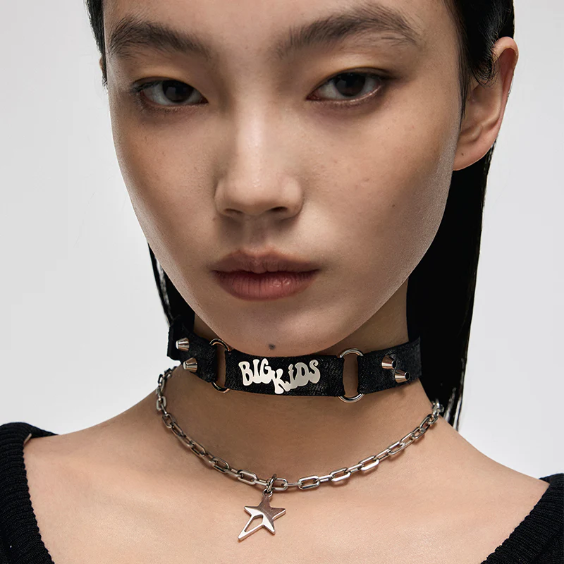 BIG KIDS Graffiti Denim Choker - Image 6