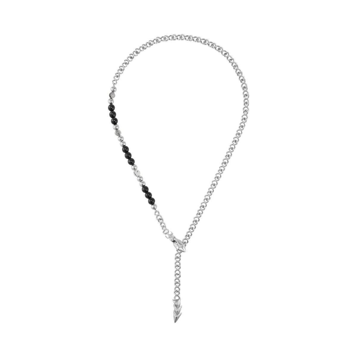 Black Onyx Snake-Shaped Necklace - Image 2