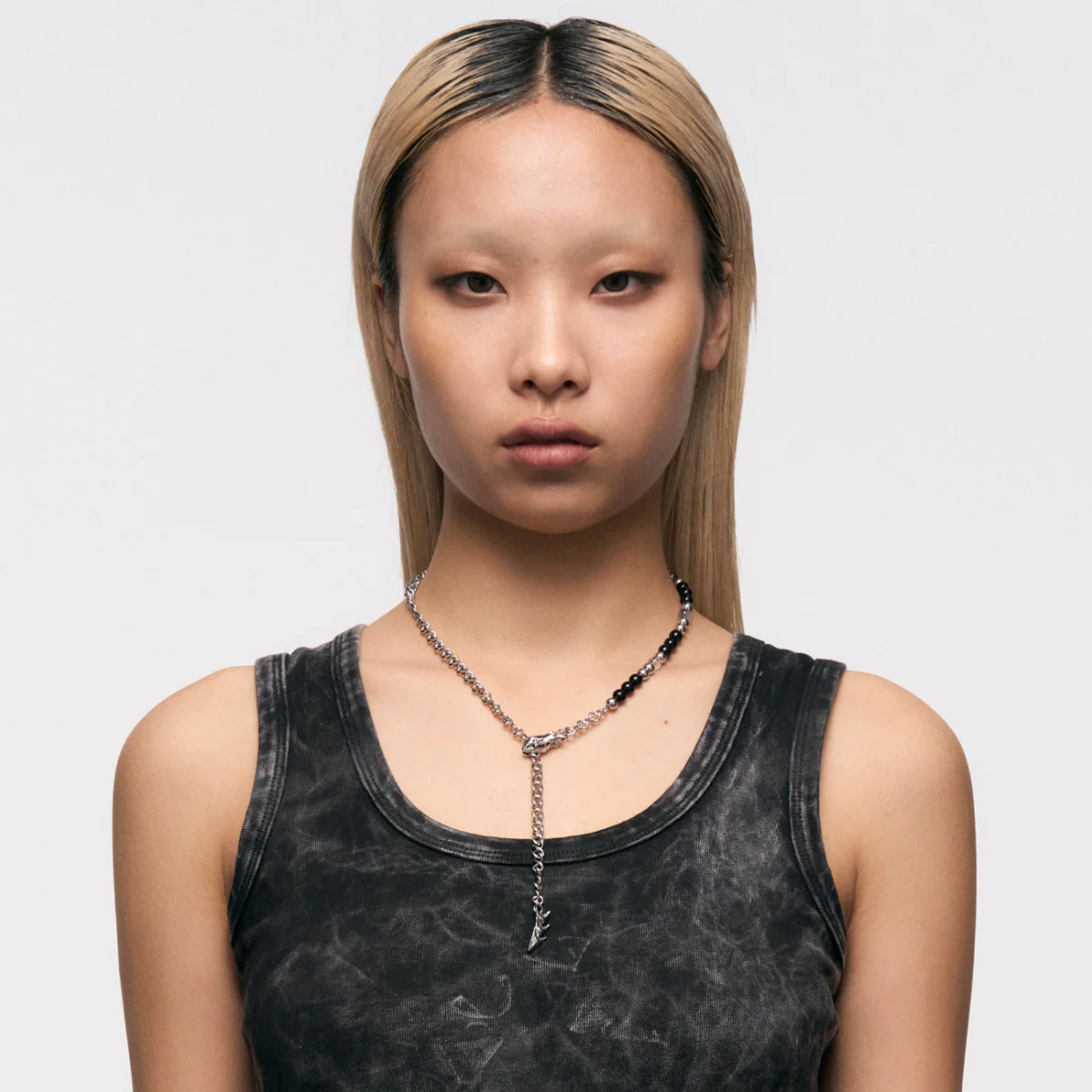 Black Onyx Snake-Shaped Necklace - Image 4