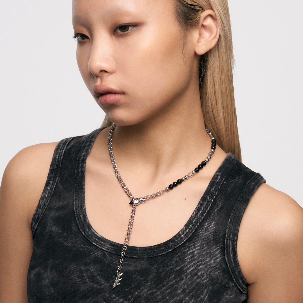 Black Onyx Snake-Shaped Necklace - Image 5