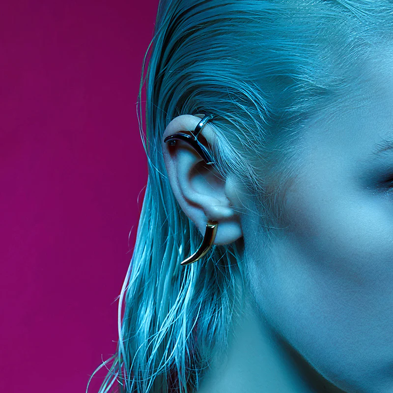 Dreamland DC mini Crescent Shape Cuff Earrings (Right) - Image 4
