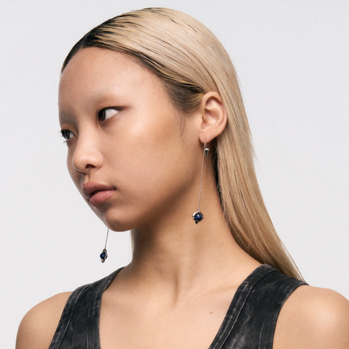 Blue Tiger Eye Cosmic Eye Ear Chains - Image 6