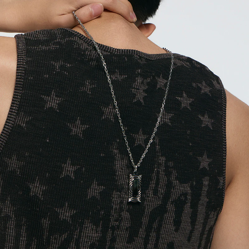 Bone Record Gradient Tourmaline Sweater Necklace - Image 6