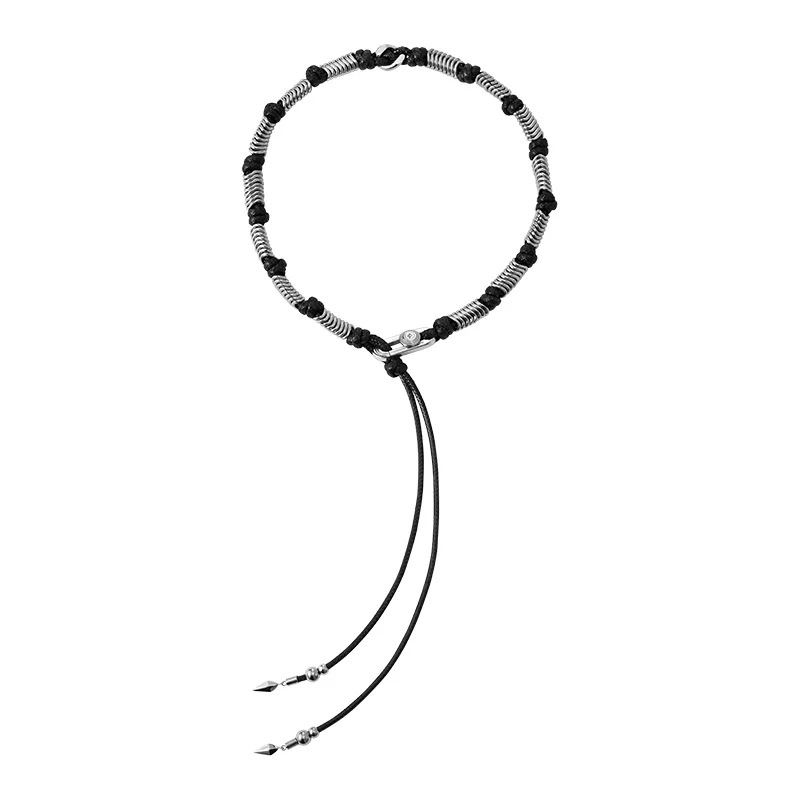 Bone Record Woven Clasp Necklace - Image 2