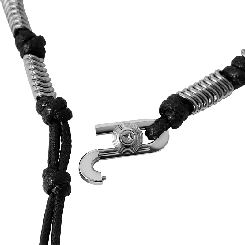Bone Record Woven Clasp Necklace - Image 3