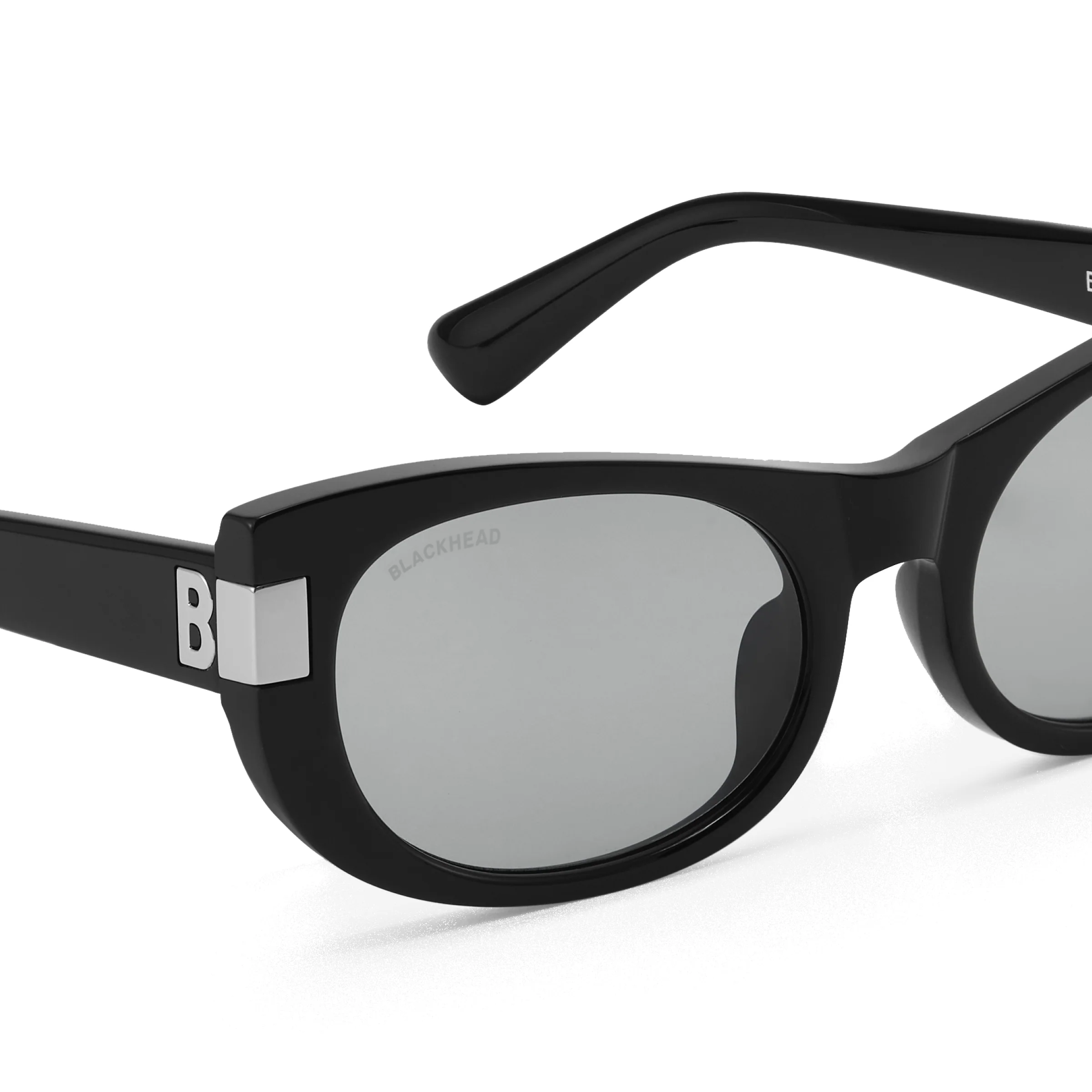 Cat-Eye B Square Sunglasses (Black) - Image 2