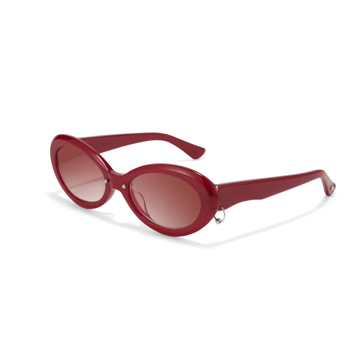 Cat Eye Full-Frame Sunglasses (Red) - Image 2