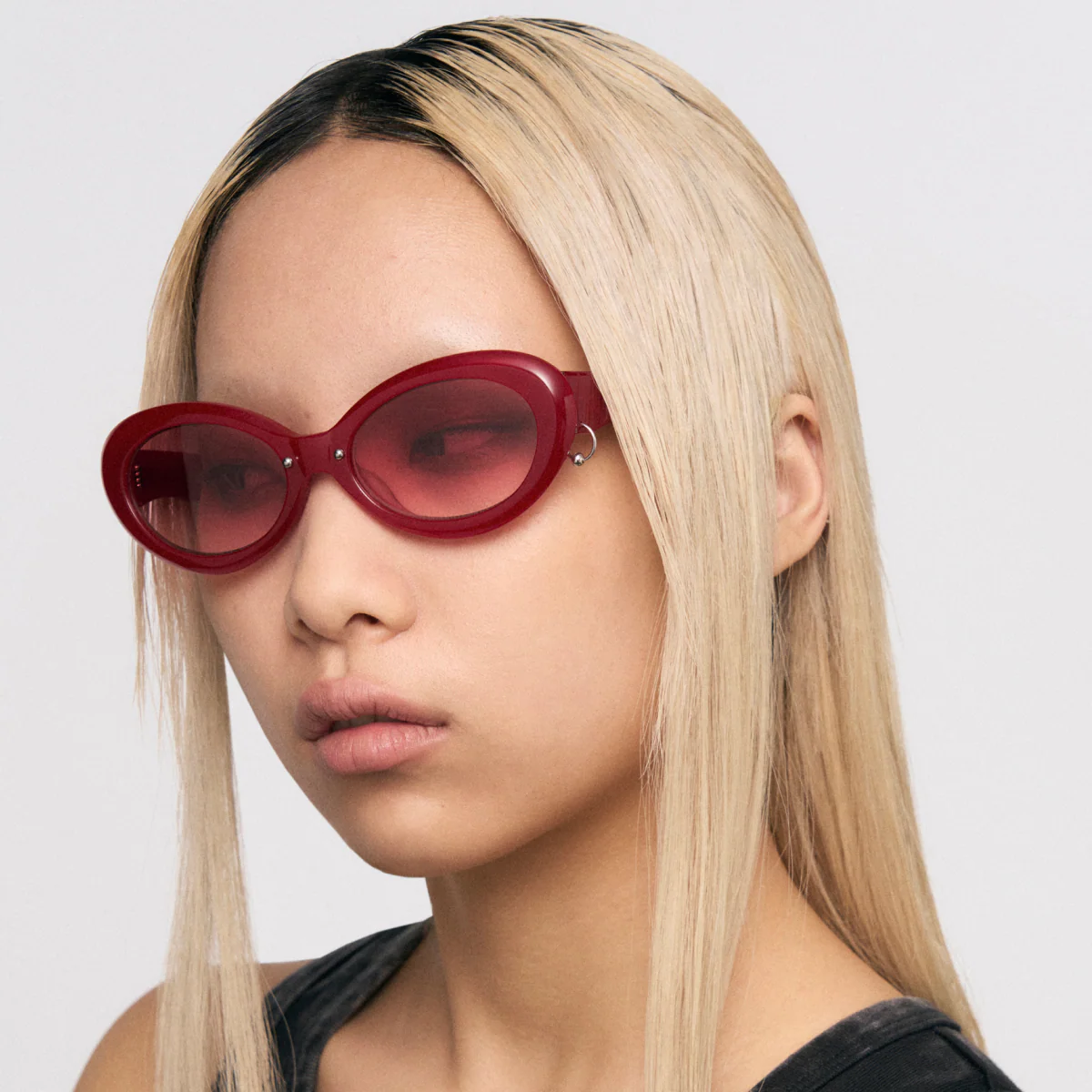Cat Eye Full-Frame Sunglasses (Red) - Image 5