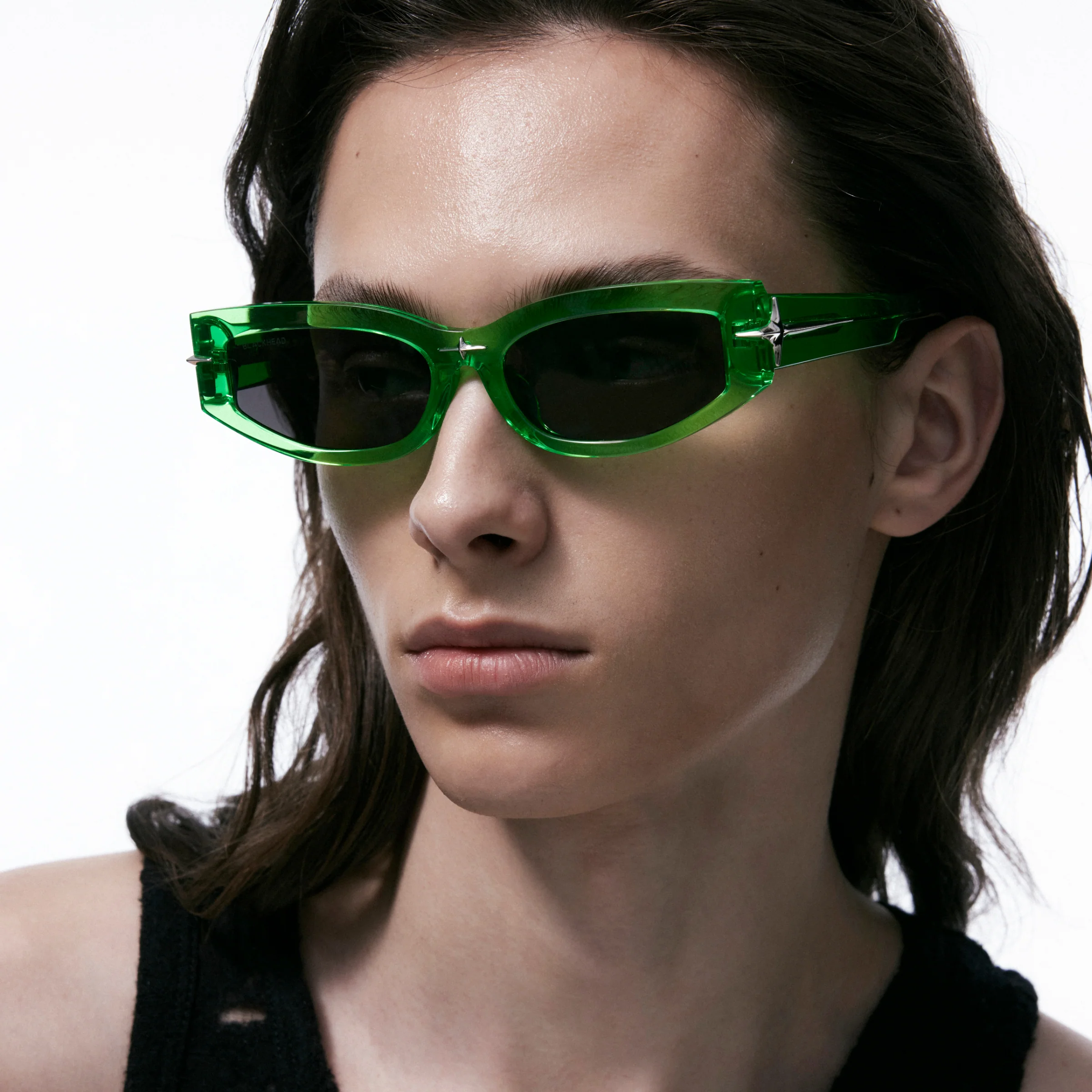 Cat-Eye Starburst Sunglasses (Green) - Image 3