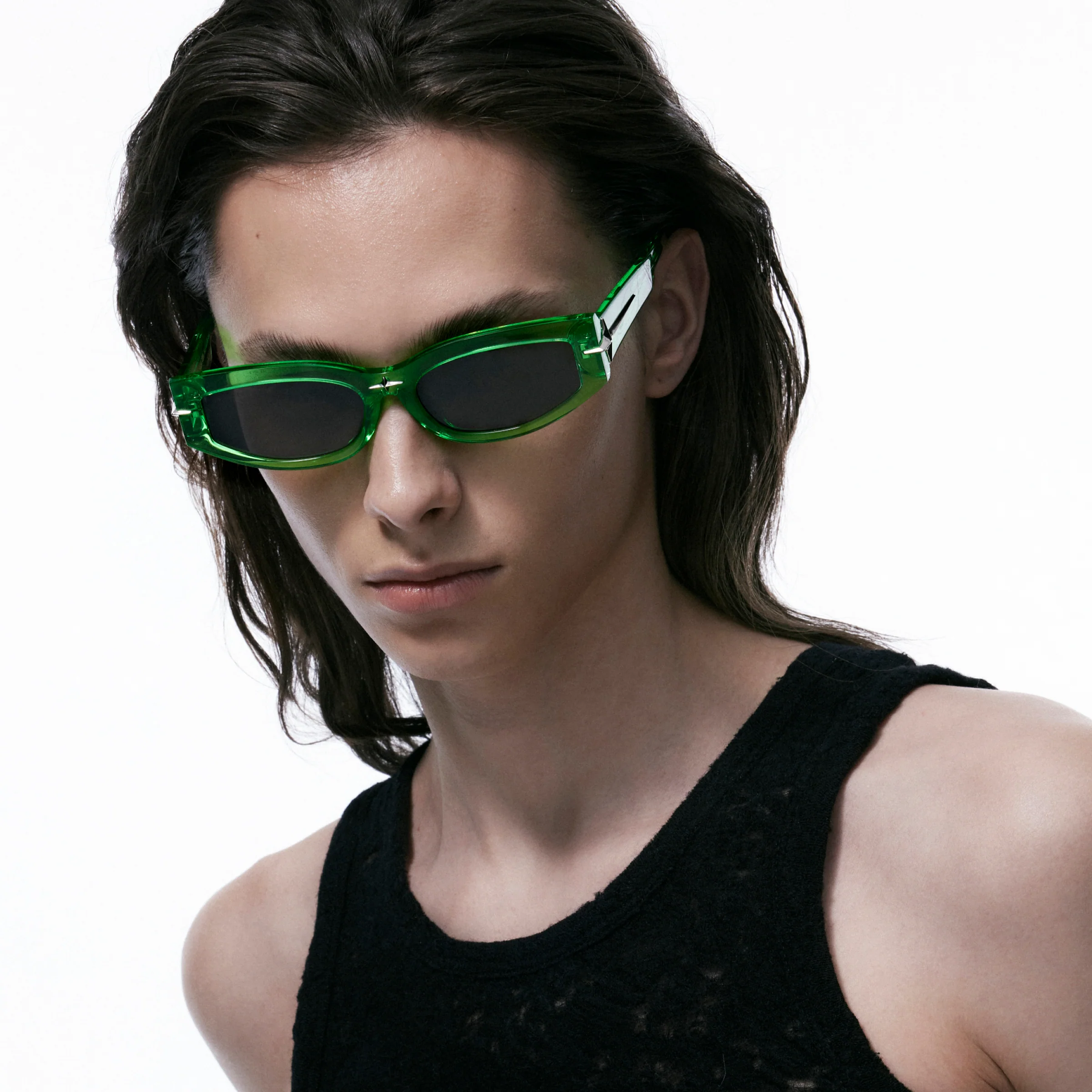 Cat-Eye Starburst Sunglasses (Green) - Image 4