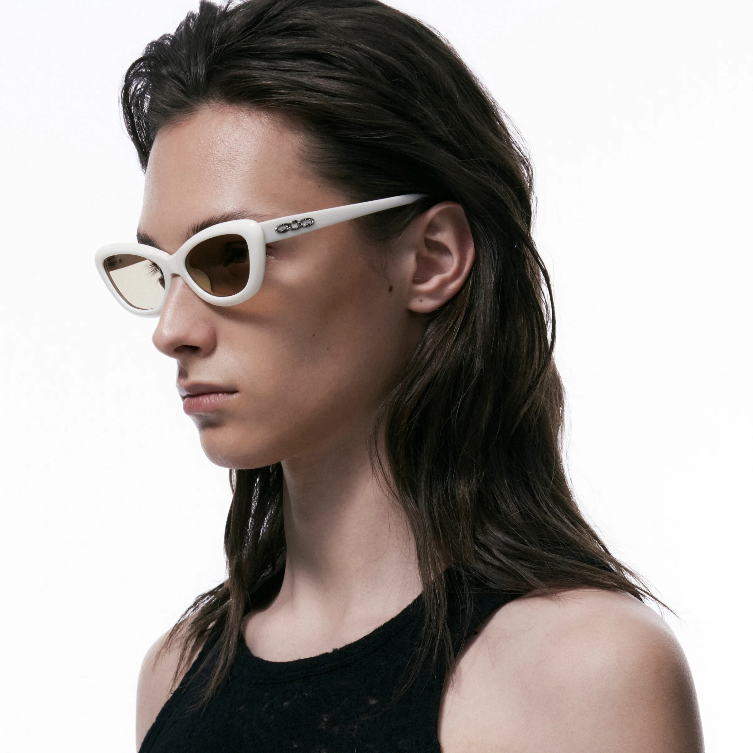 Cat-Eye Vintage Style Sunglasses (White) - Image 5