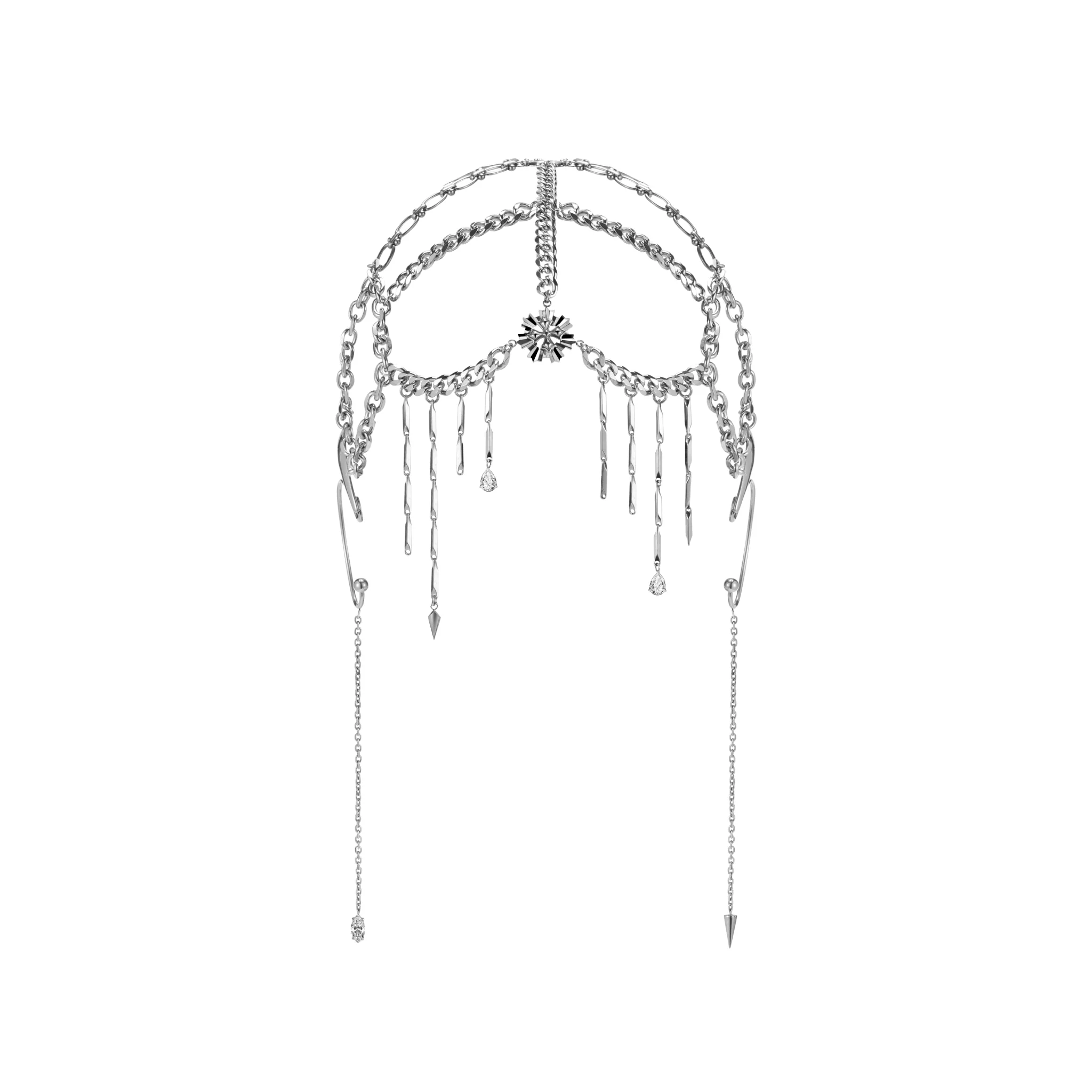 Cornflower Emblem Chain Hair Accessory - Image 5