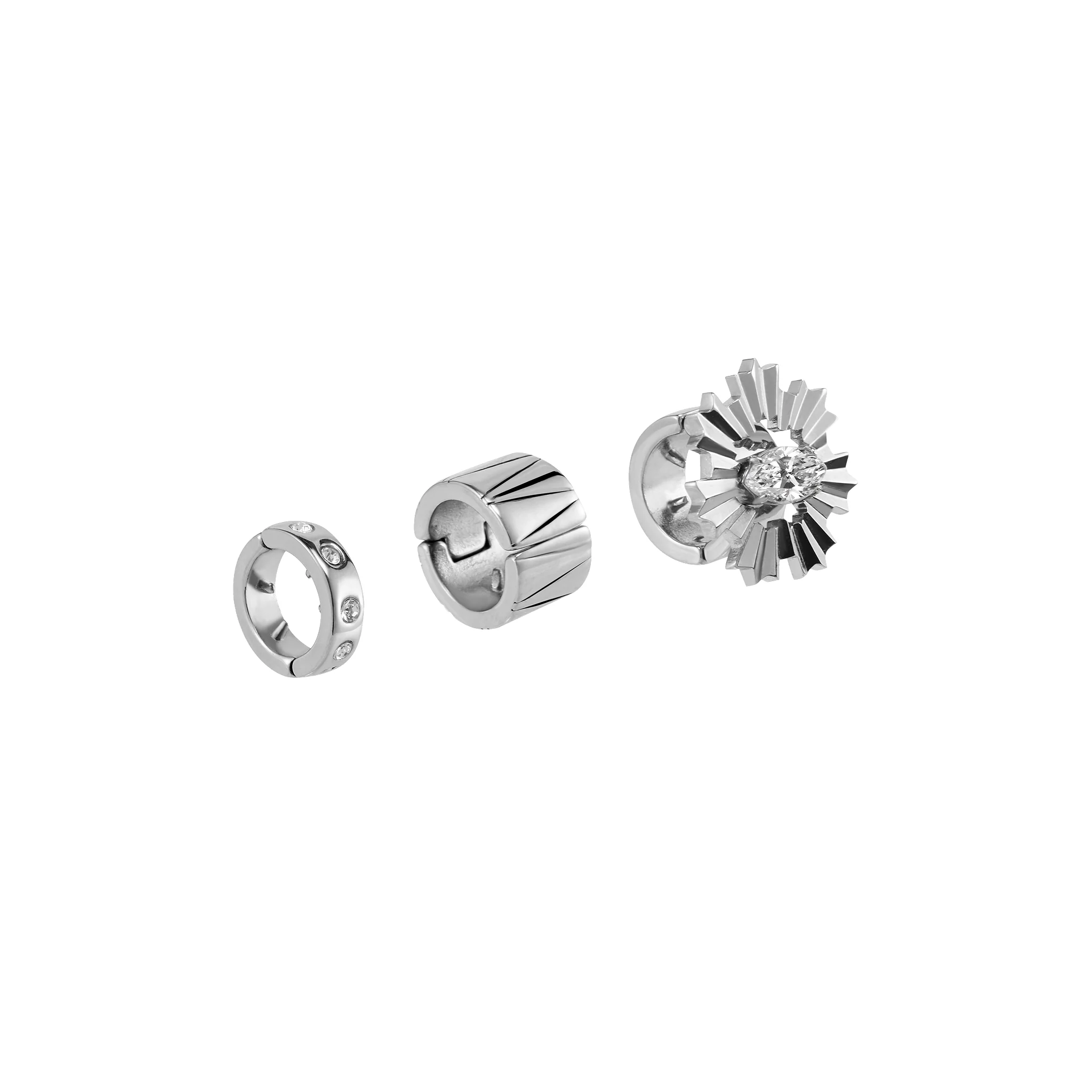 Cornflower Emblem Stacking Hair Buckle Set
