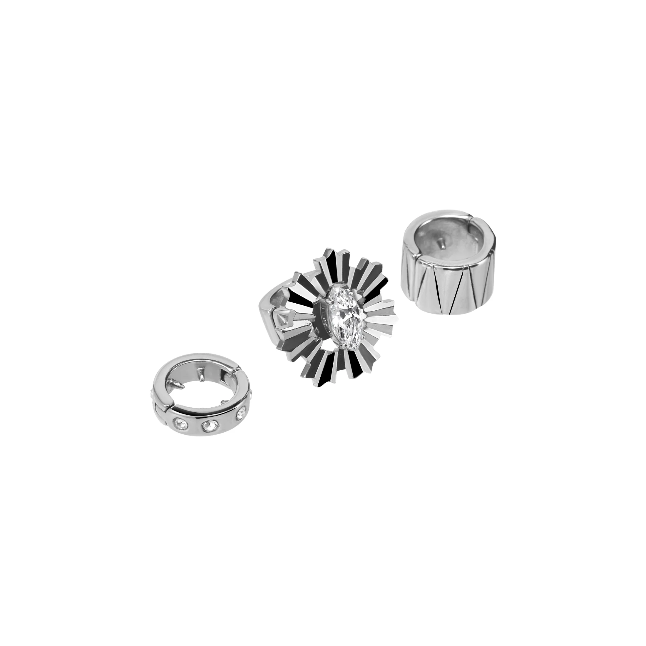 Cornflower Emblem Stacking Hair Buckle Set - Image 2