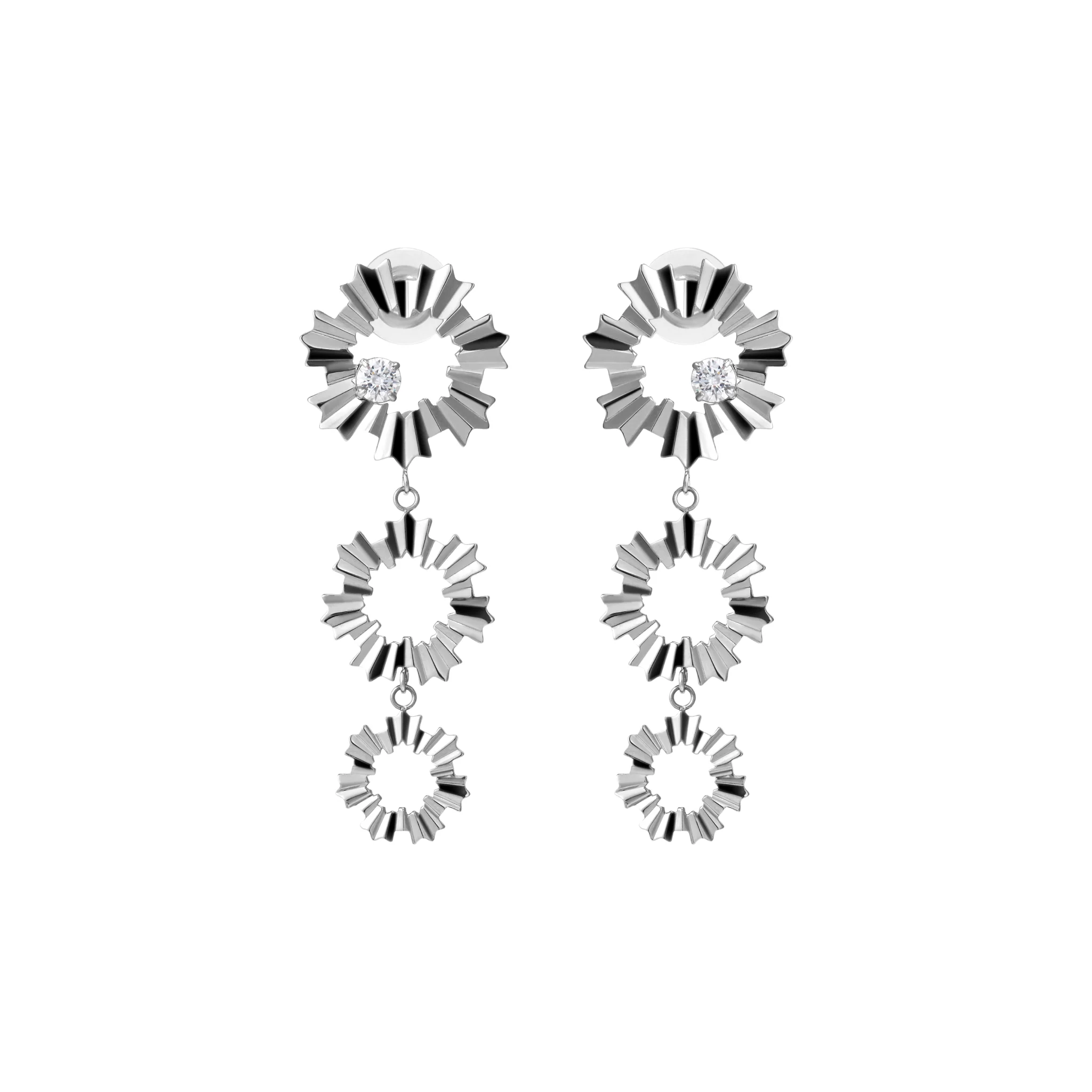 Cornflower Medal Pendant Earrings