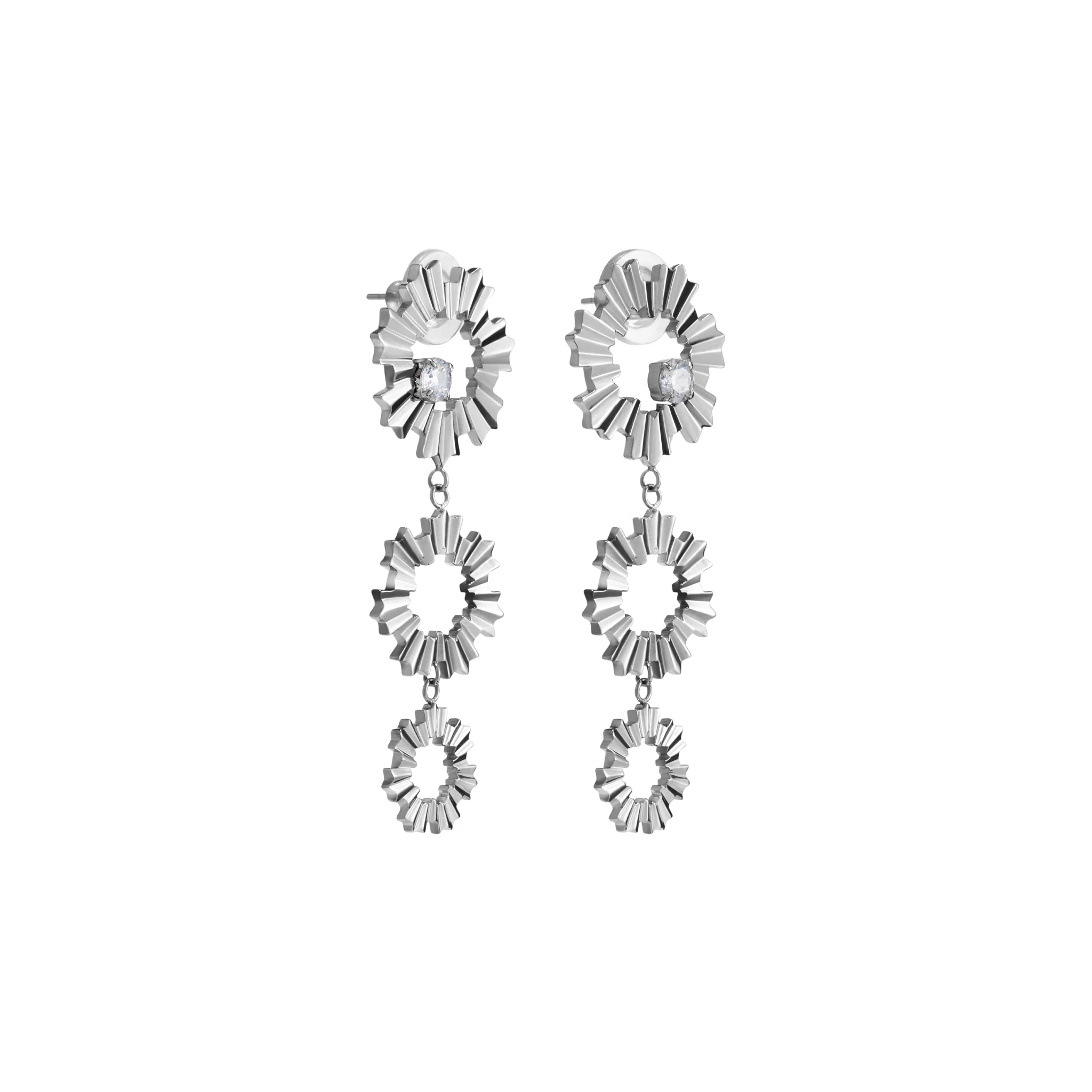 Cornflower Medal Pendant Earrings - Image 5