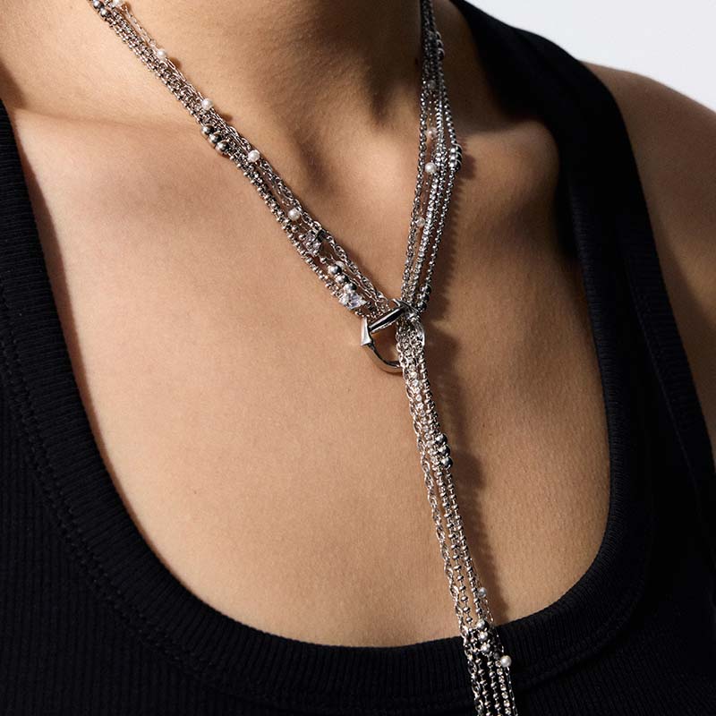 Crescent Knight Beaded Necklace - Image 5