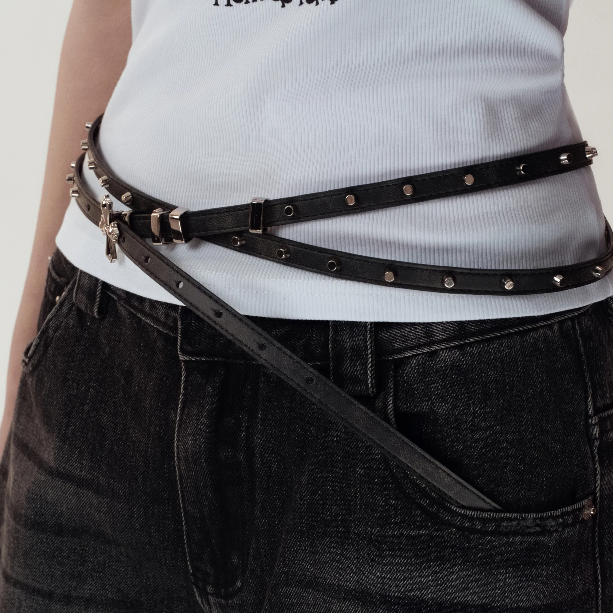 Crossflower Double-Layer Leather Belt - Image 6