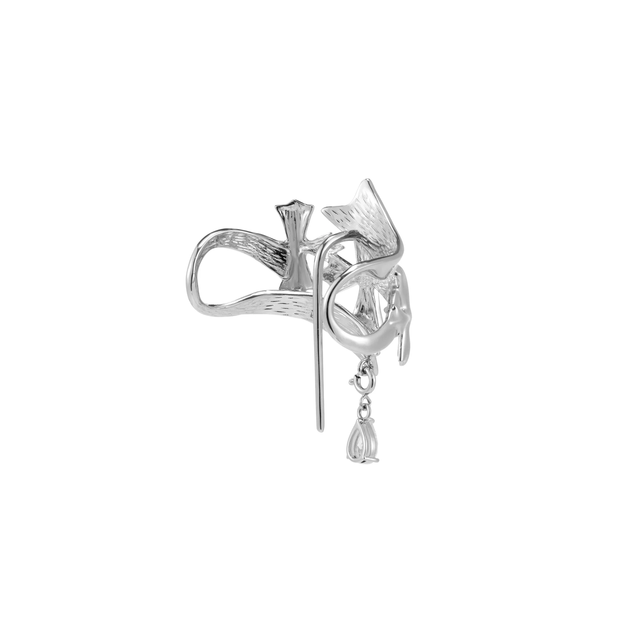 Crossflower Ribbon Ponytail Clip - Image 5