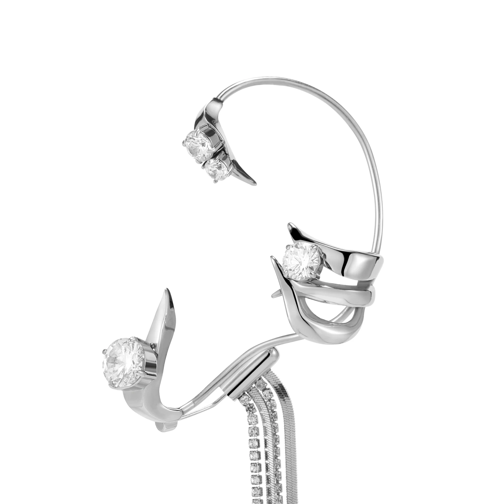 Crystal Tassel Ear Cuff (Left Ear Single) - Image 5