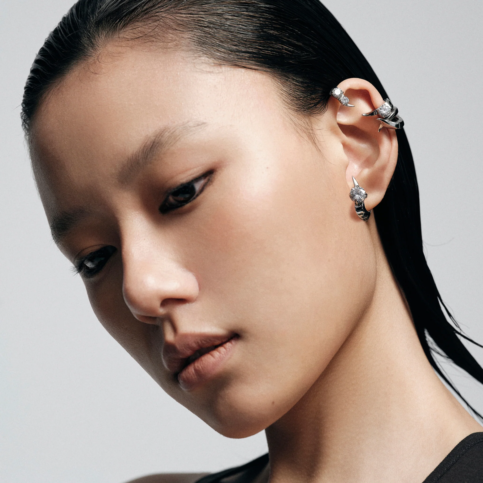Crystal Tassel Ear Cuff (Left Ear Single) - Image 6