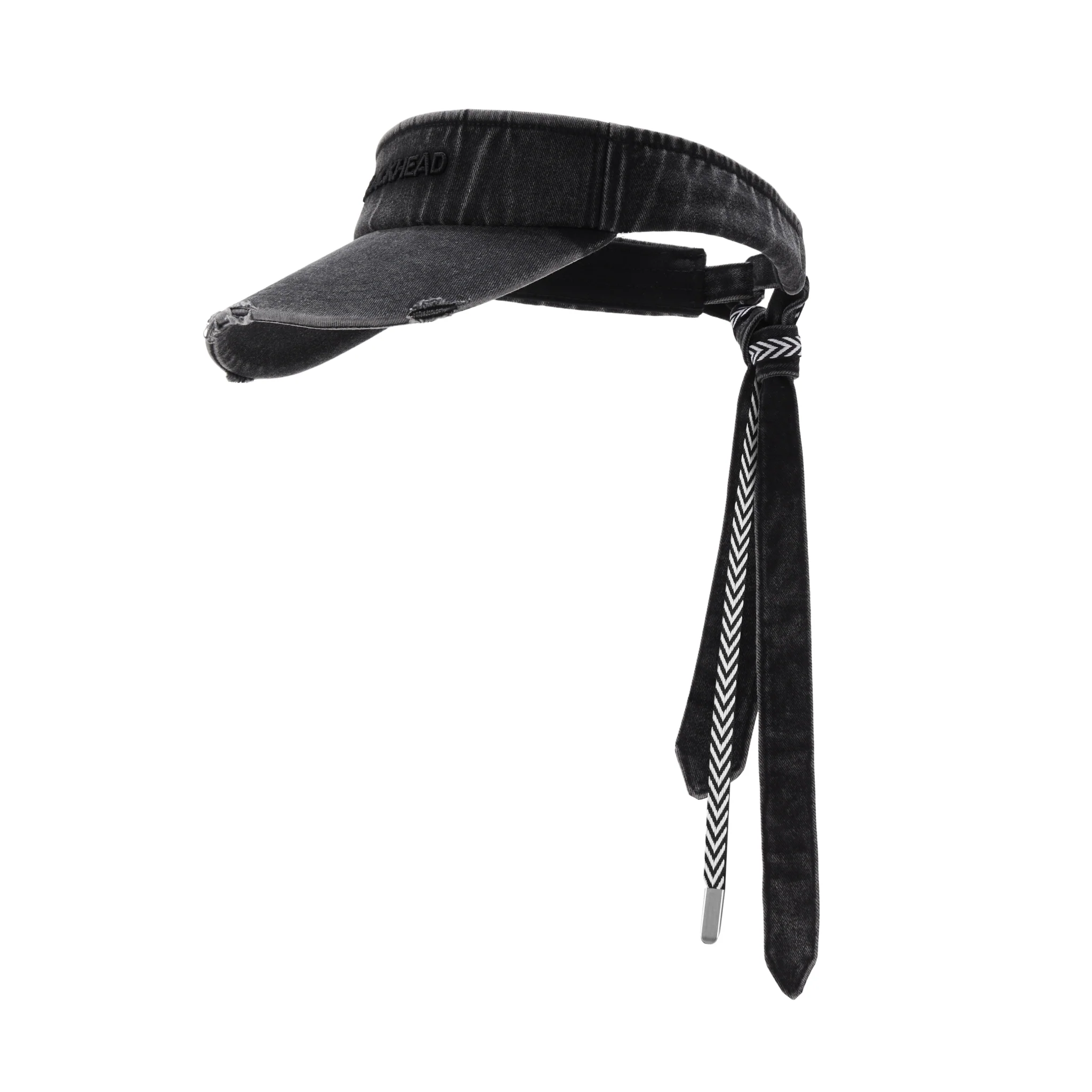 Denim Lace-Up Open-Top Cap - Image 5