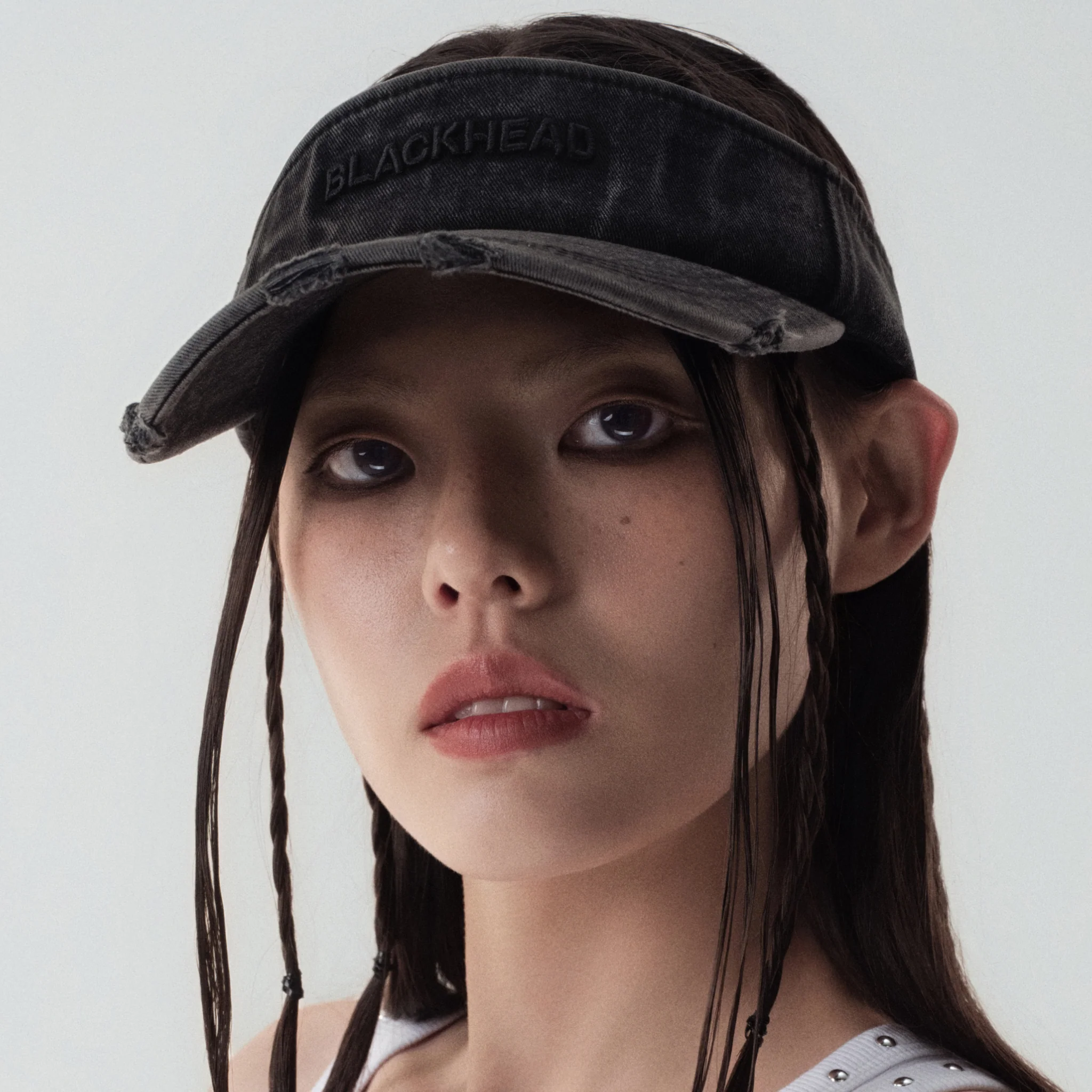 Denim Lace-Up Open-Top Cap - Image 6