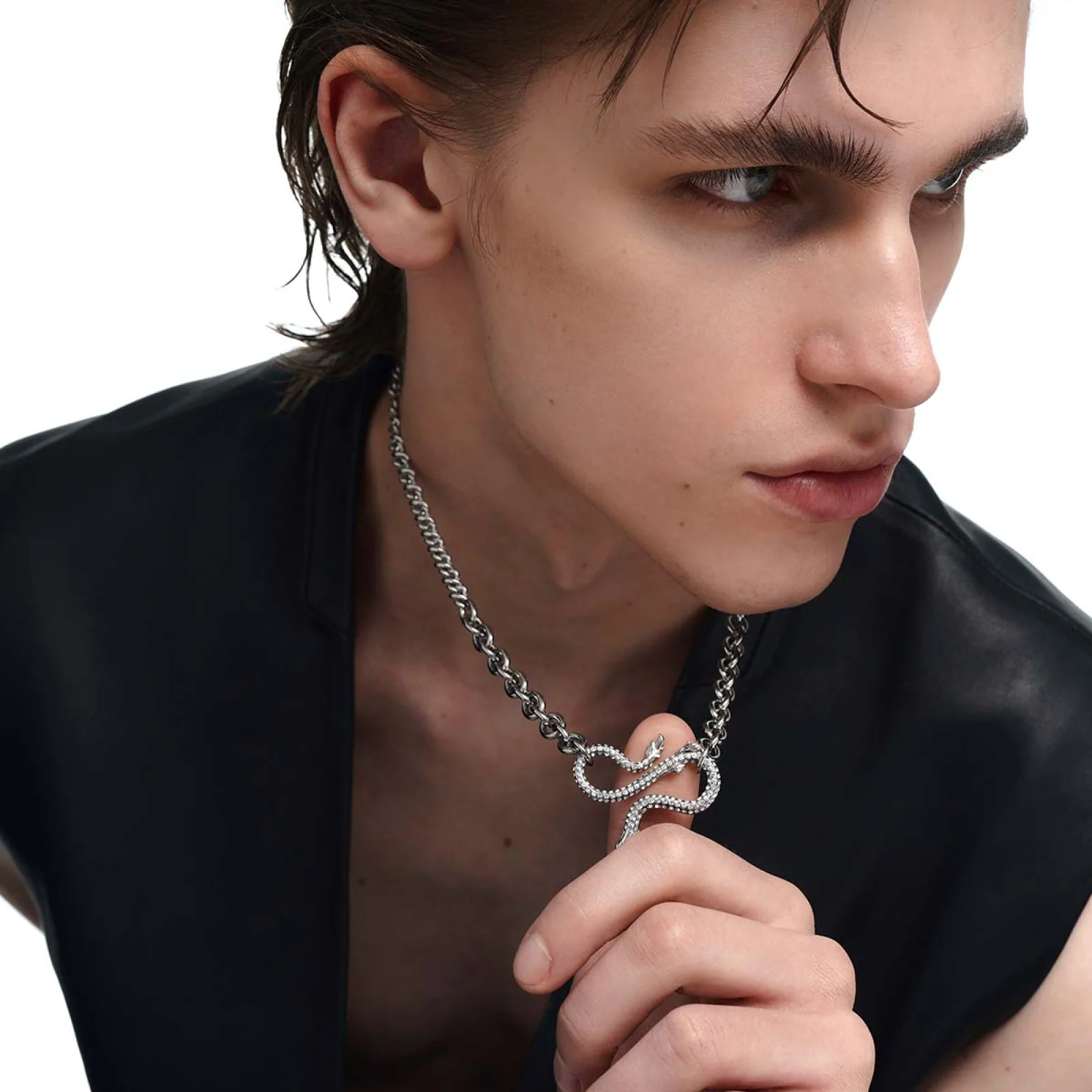 Descending Dragon Pendant Necklace - Image 4