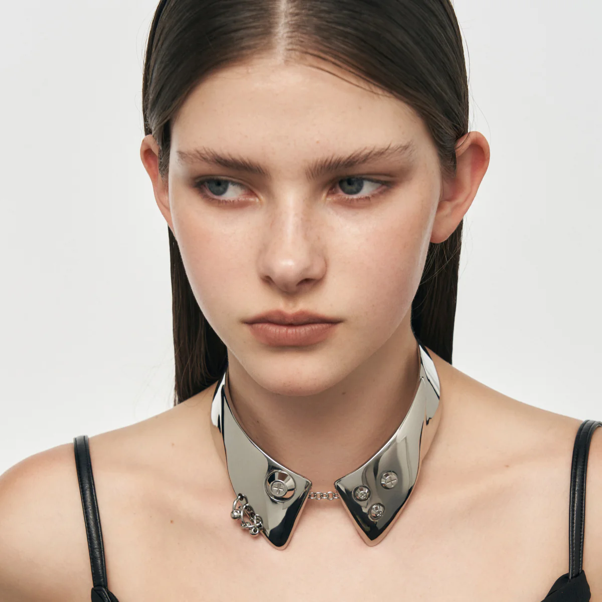 Devil Bow Tie Piercing Metal Choker - Image 3