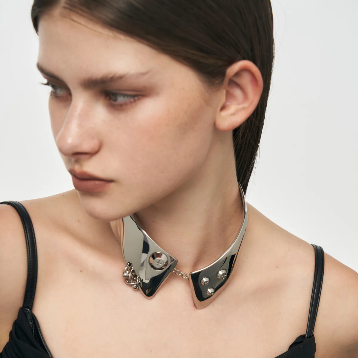 Devil Bow Tie Piercing Metal Choker - Image 5