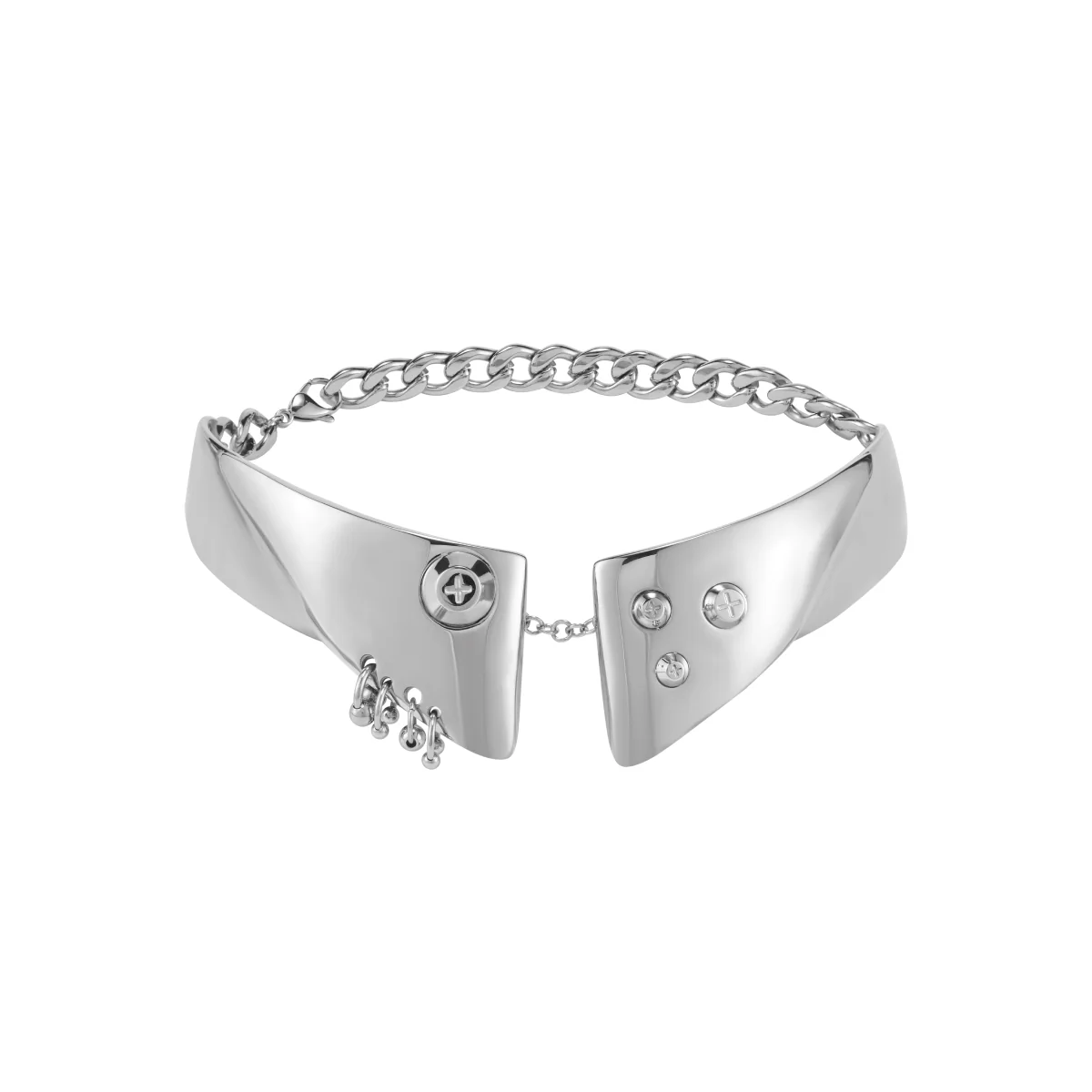 Devil Bow Tie Piercing Metal Choker - Image 6