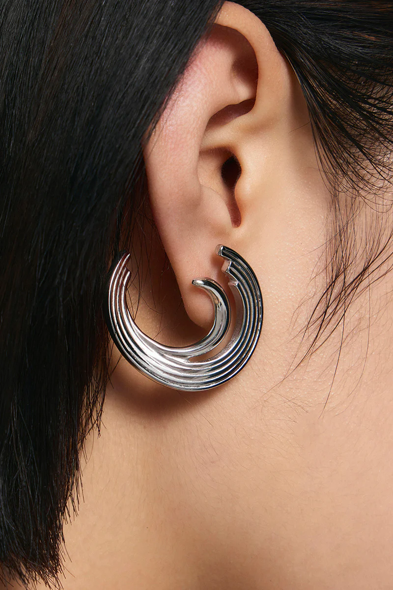 Distorted Bone Record Earrings - Image 4