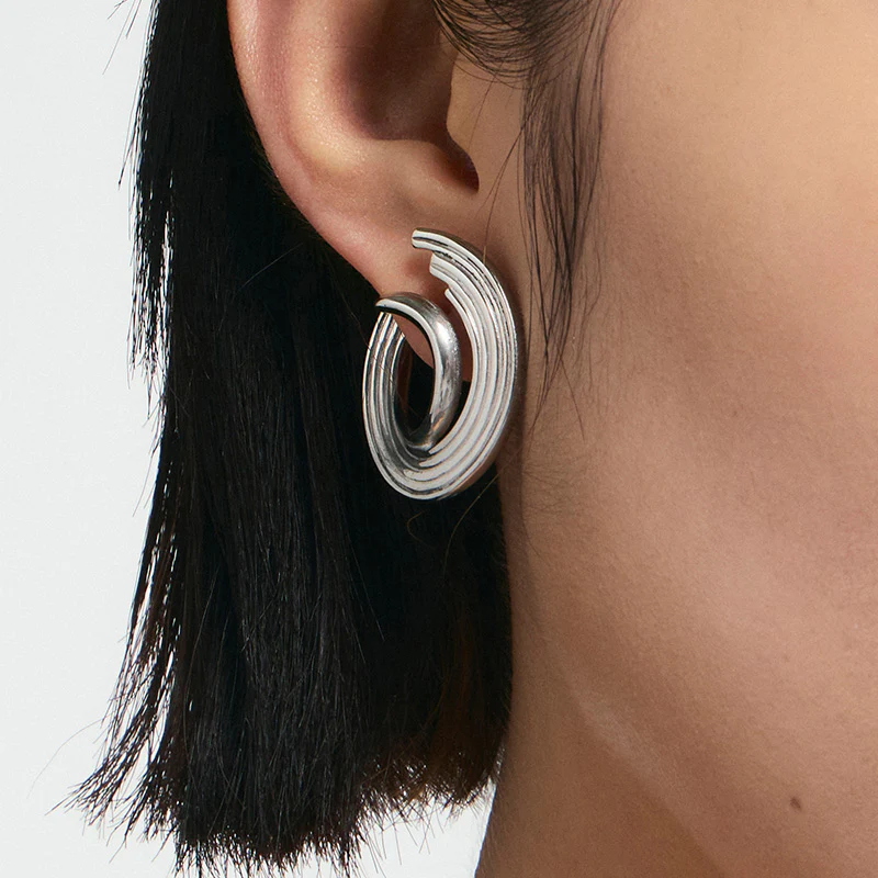 Distorted Bone Record Earrings - Image 5