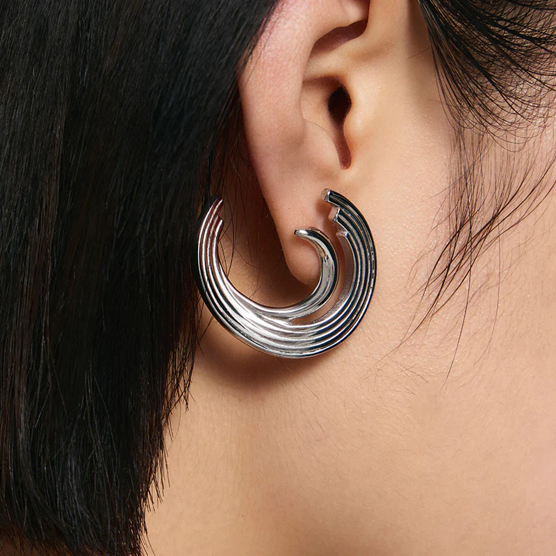 Distorted Bone Record Earrings - Image 7
