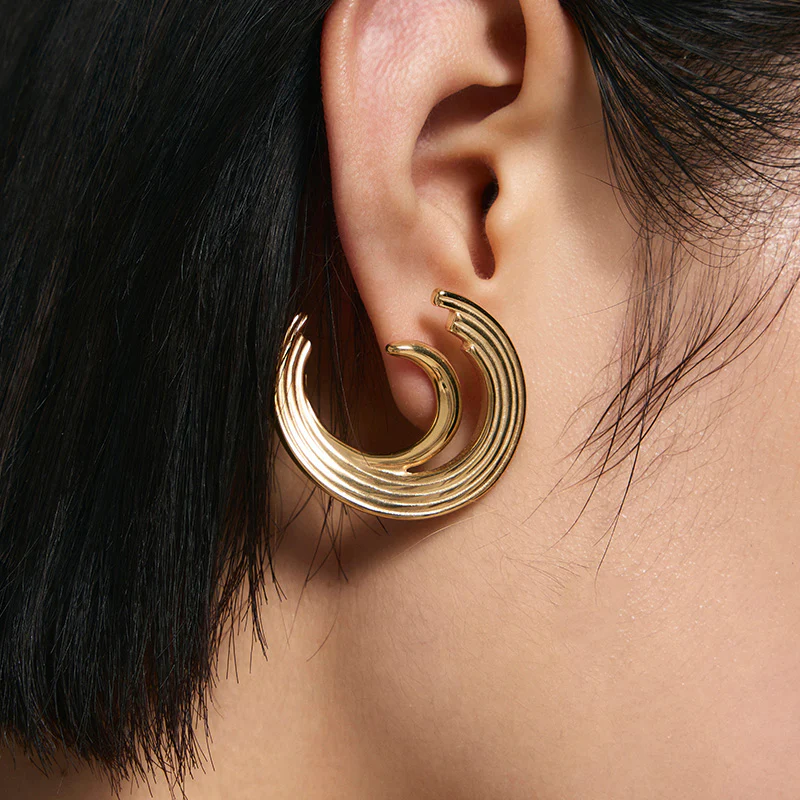 Distorted Bone Record Earrings - Image 8
