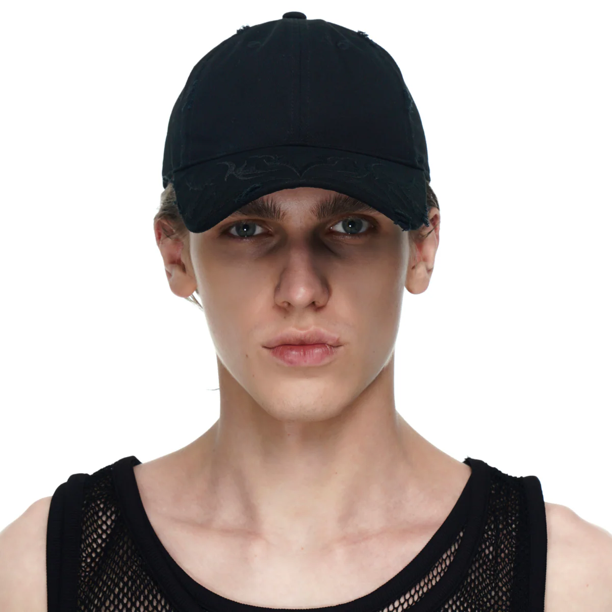 Distressed Embroidered Baseball Cap - Image 3
