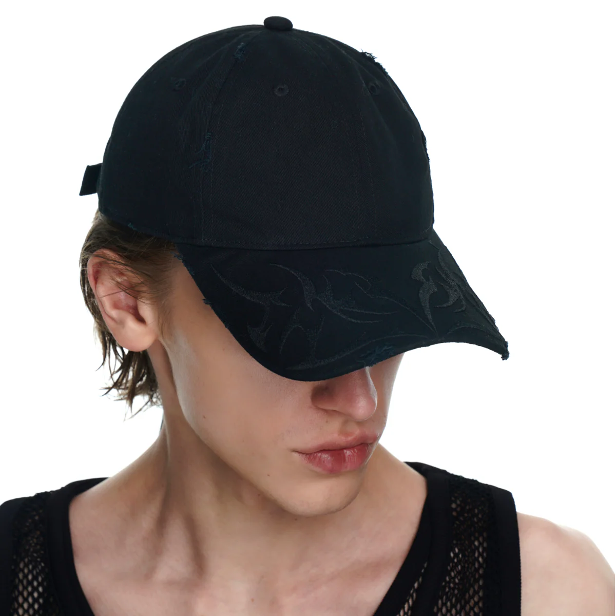Distressed Embroidered Baseball Cap - Image 4