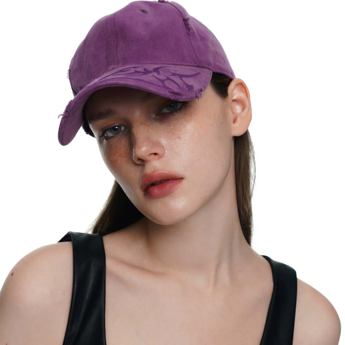 Distressed Embroidered Baseball Cap - Image 5