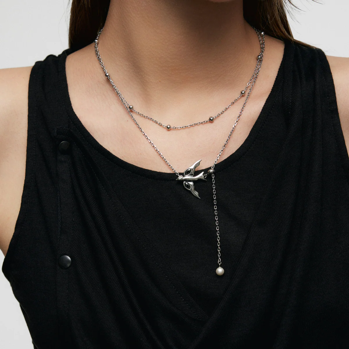 Double-Layer Peace Dove Necklace - Image 4