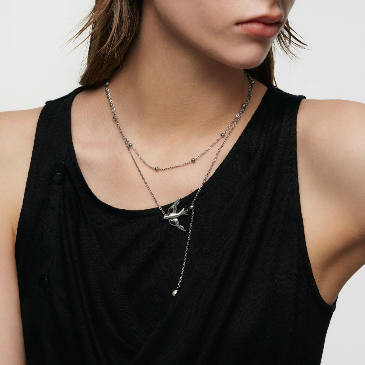 Double-Layer Peace Dove Necklace - Image 5