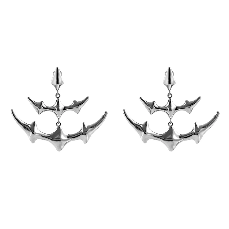 Double Manta Bone Drop Earrings - Image 2