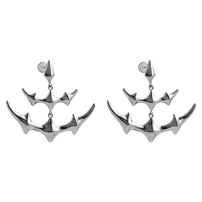 Double Manta Bone Drop Earrings - Image 4