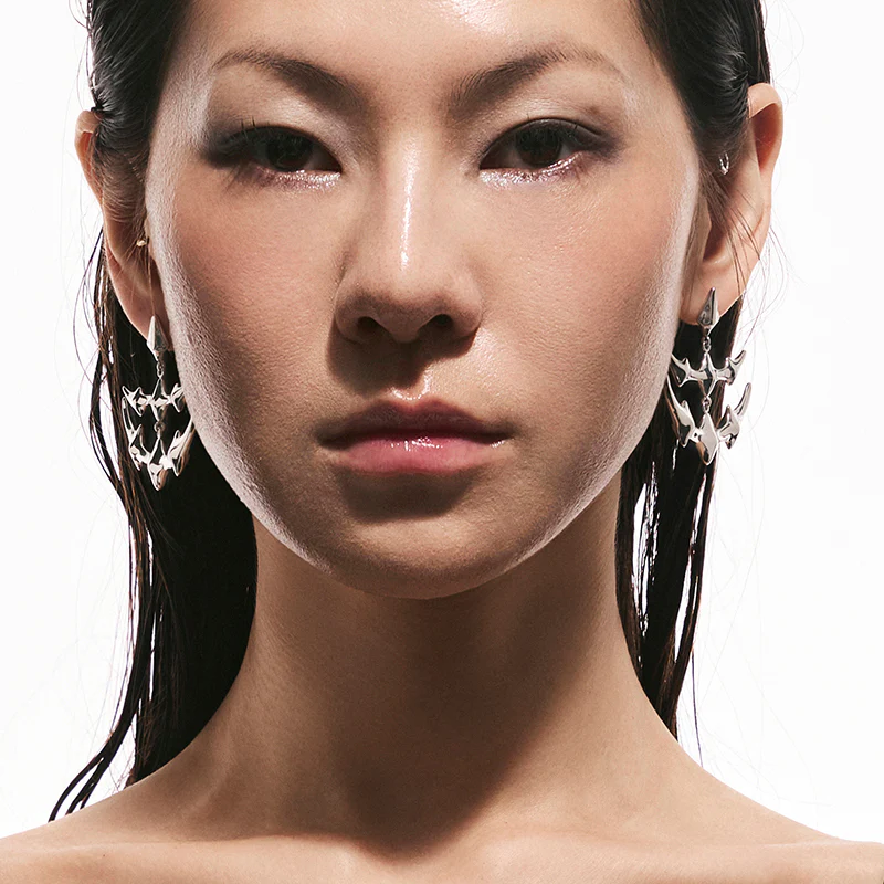 Double Manta Bone Drop Earrings - Image 6