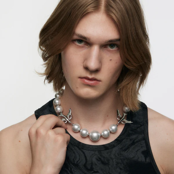 Double Peace Dove Pearl Necklace - Image 2