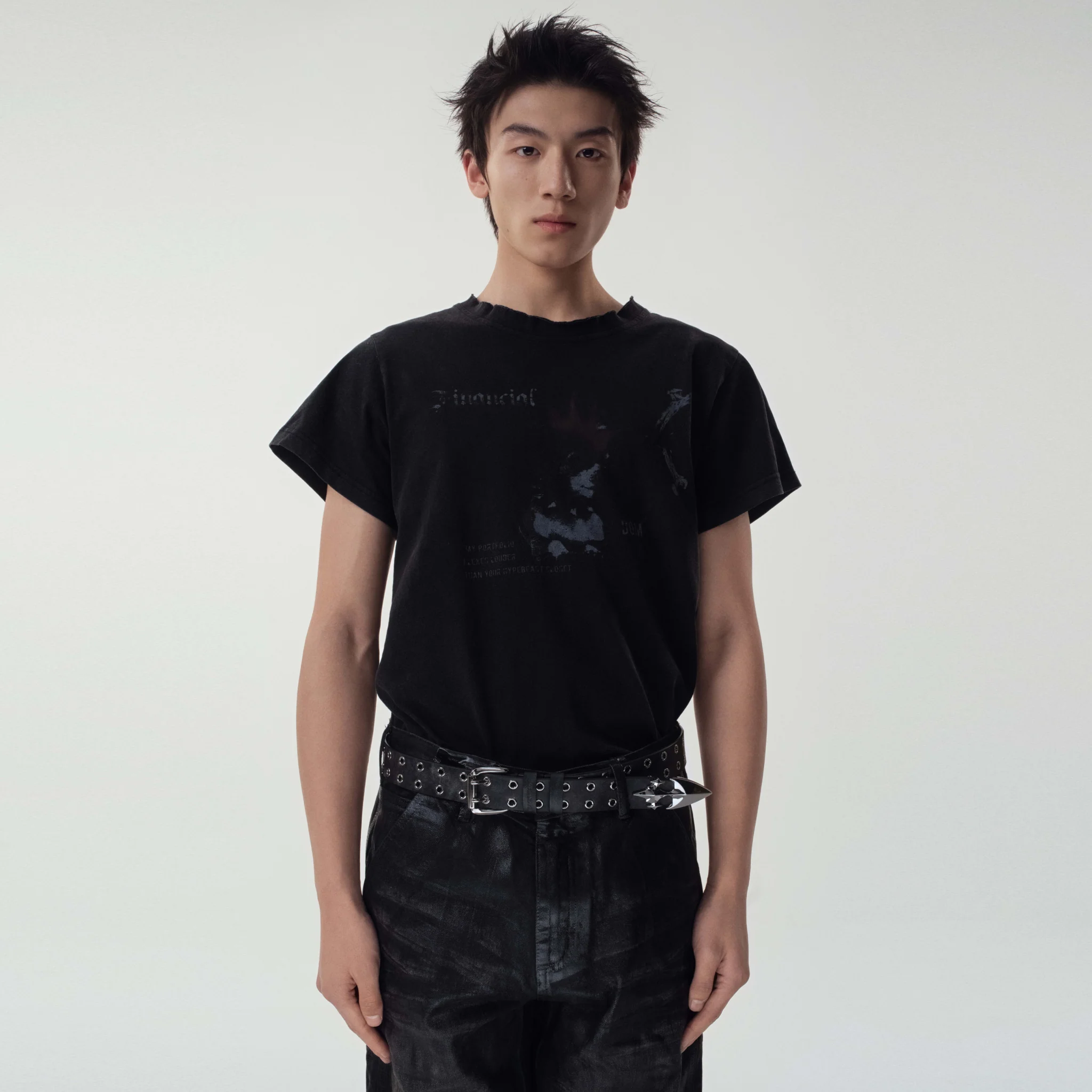 Double-Row Grommet Punk Belt - Image 2
