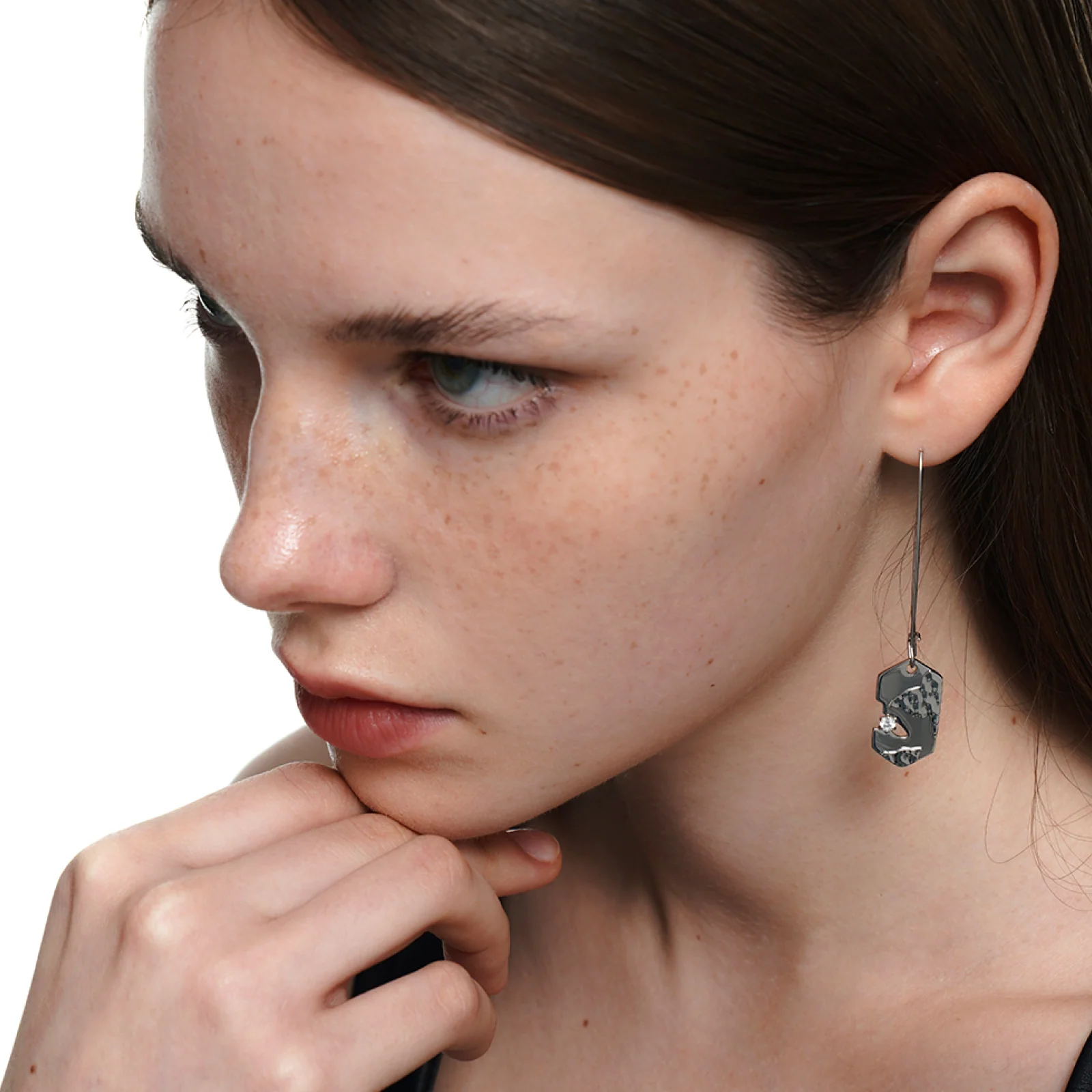 Dragon Emblem Pendant Earrings - Image 3